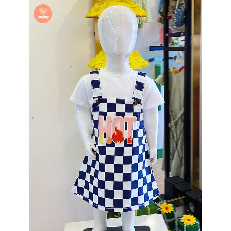 Yếm Caro Tamiuy Đính Chữ Hot Bé 1-8 Tuổi Chất Liệu Cao Cấp Cho Bé Năng Động