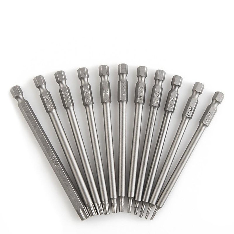 Bộ Mũi Vít Hoa Thị Chân Lục Giác Thép S2 Kích Thước