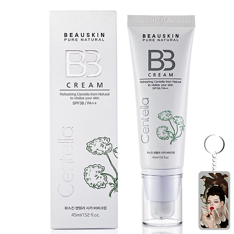 Kem nền kiểm soát dầu Beauskin Centella Cica BB Cream Hàn Quốc 45ml + Móc khóa