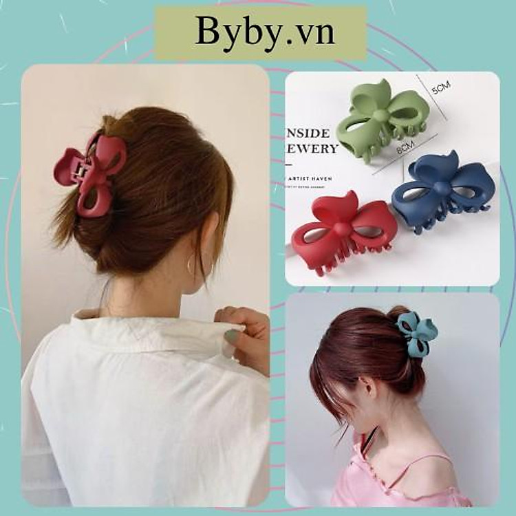 Kẹp tóc càng cua hình nơ xinh xắn tiểu thư ( có ảnh/video thật )