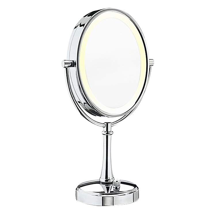 Gương Trang Điểm Để Bàn Đèn LED Inox Dày