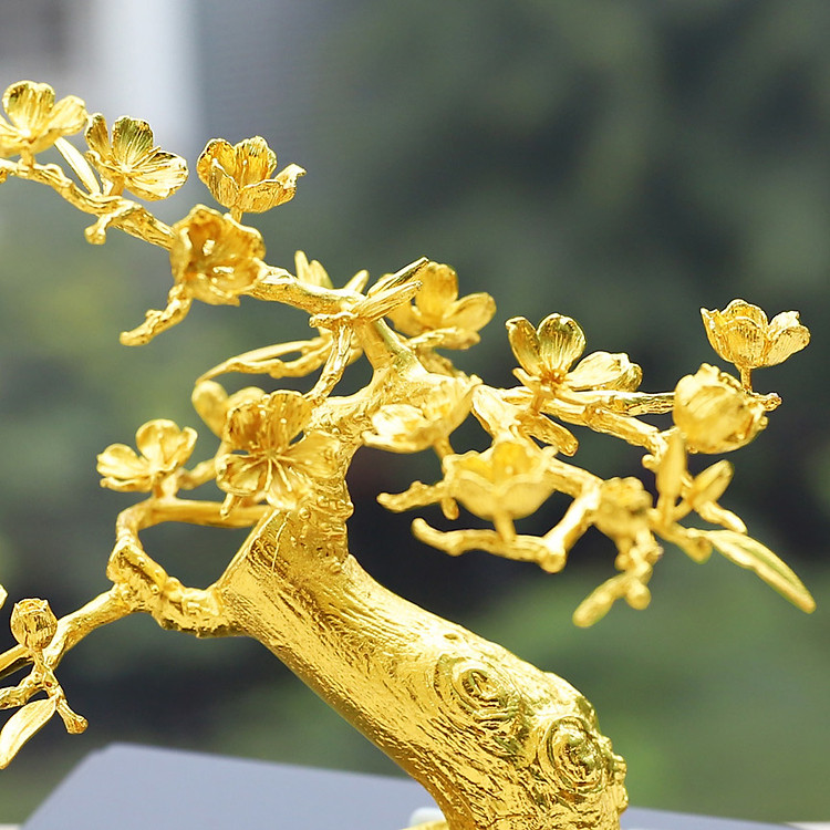 Cây Hoa Đào bonsai mạ vàng - Quà tặng Tết độc đáo - Ảnh 7