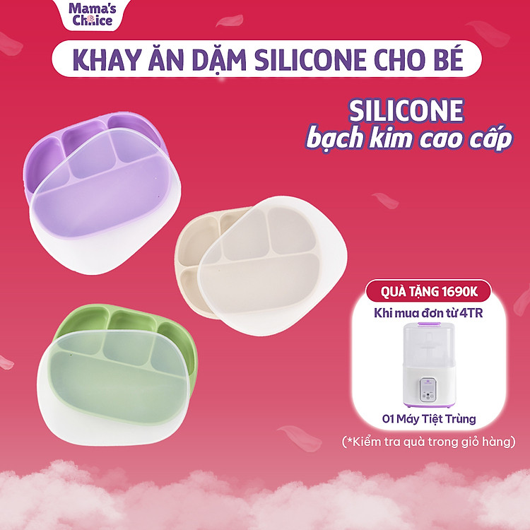 Mua tại Lazada: Khay Ăn Dặm Silicone Mama's Choice 2023 Chính hãng, giá tốt