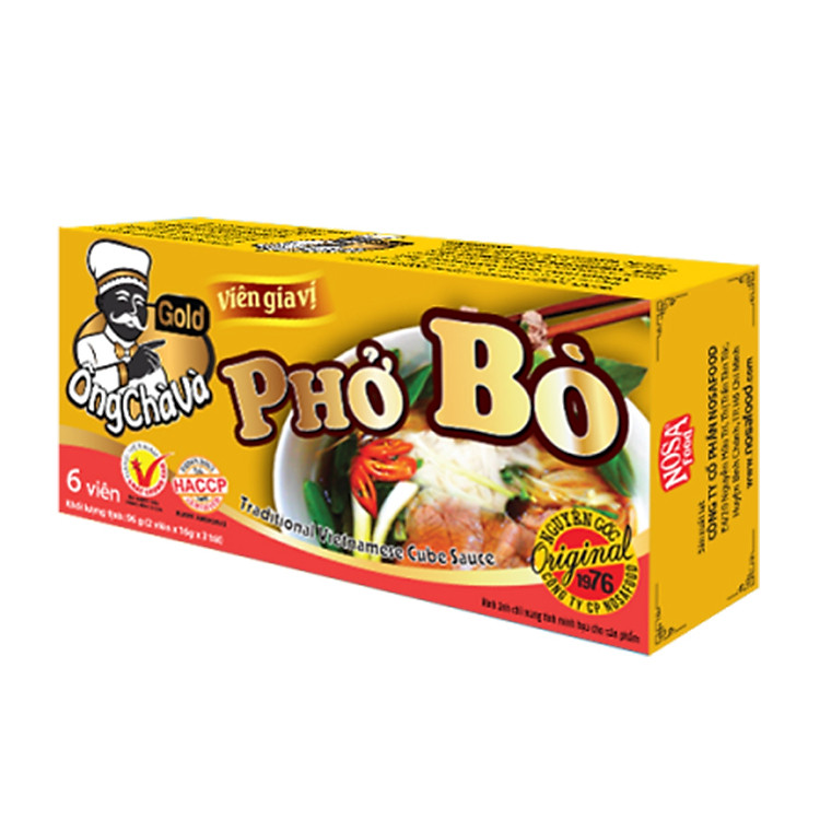 Hộp 6 Viên Gia Vị Phở Bò Ông Chà Và (96g)