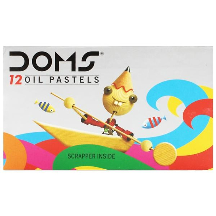 Hộp Bút Sáp Dầu DOMS 12 Màu