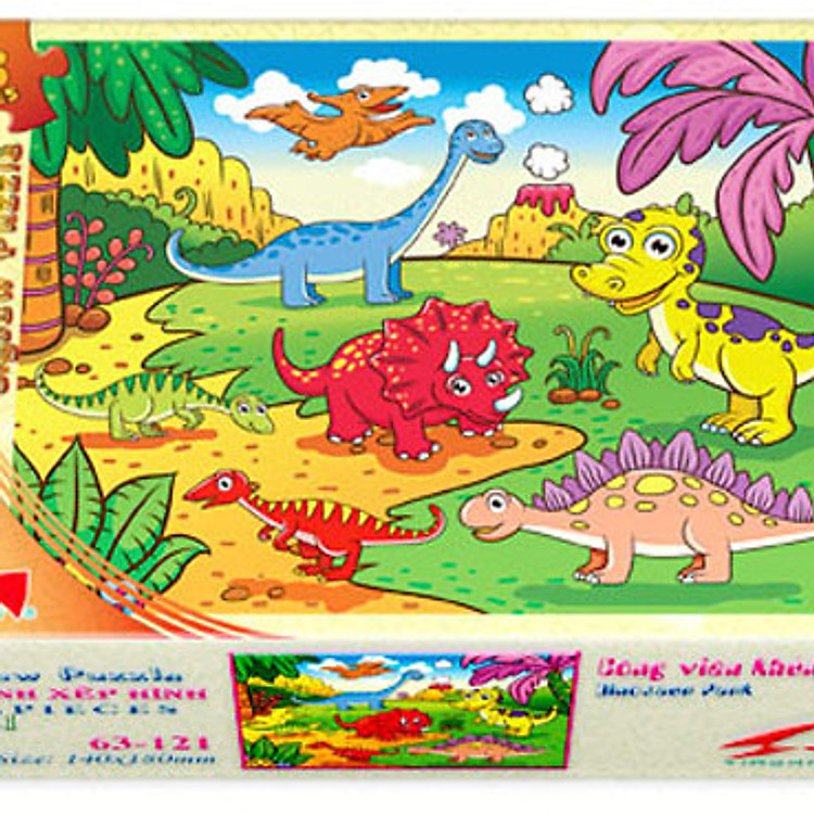 Tranh xếp hình Tia Sáng Công viên khủng long Chính hãng Tiết kiệm - Hình ảnh 3