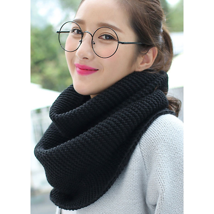 Khăn len quàng cổ nữ dệt kim