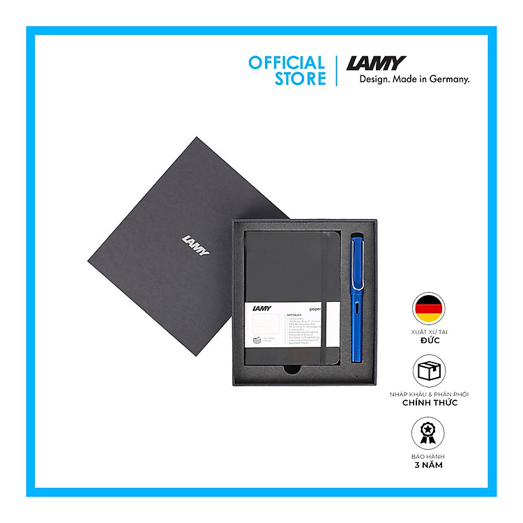 Bộ Sổ Lamy A6 Softcover Black + Bút Lamy AL-Star Blue