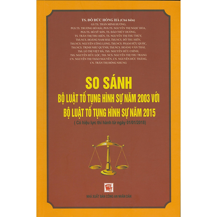 So Sánh Bộ Luật Tố Tụng Hình Sự Năm 2003 Với Bộ Luật Tố Tụng Hình Sự Năm 2015 (Có hiệu lực thi hành từ ngày 01/01/2018)