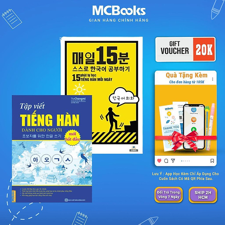 Combo 15 Phút Tự Học Tiếng Hàn Mỗi Ngày