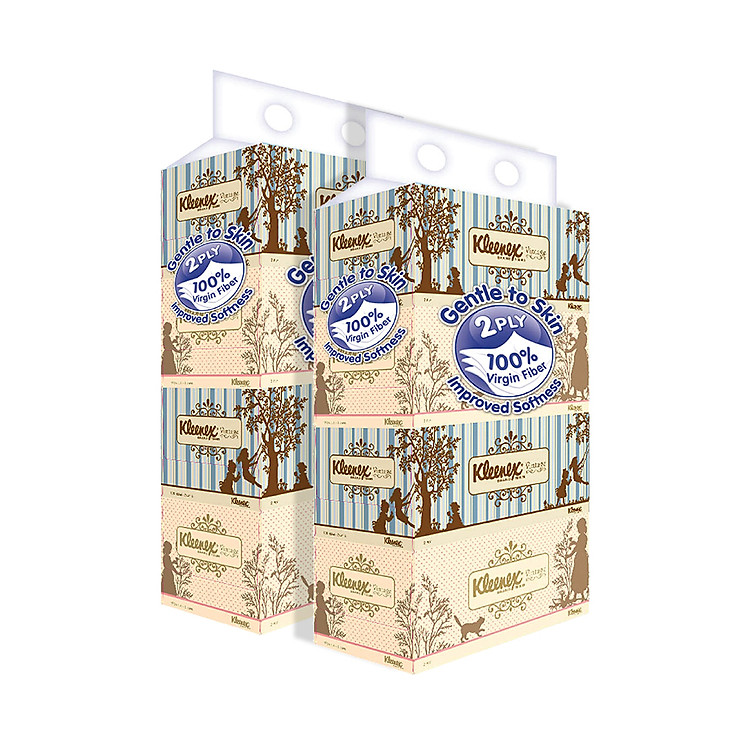 Combo 8 Giấy hộp Kleenex VINTAGE 170 tờ x 2 lớp