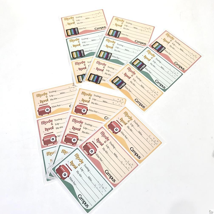 Túi 18 Nhãn Vở Học Sinh Mode&Kool