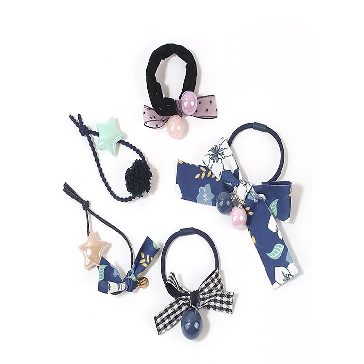 Set 5 cột tóc kiểu hạt châu đẹp mắt