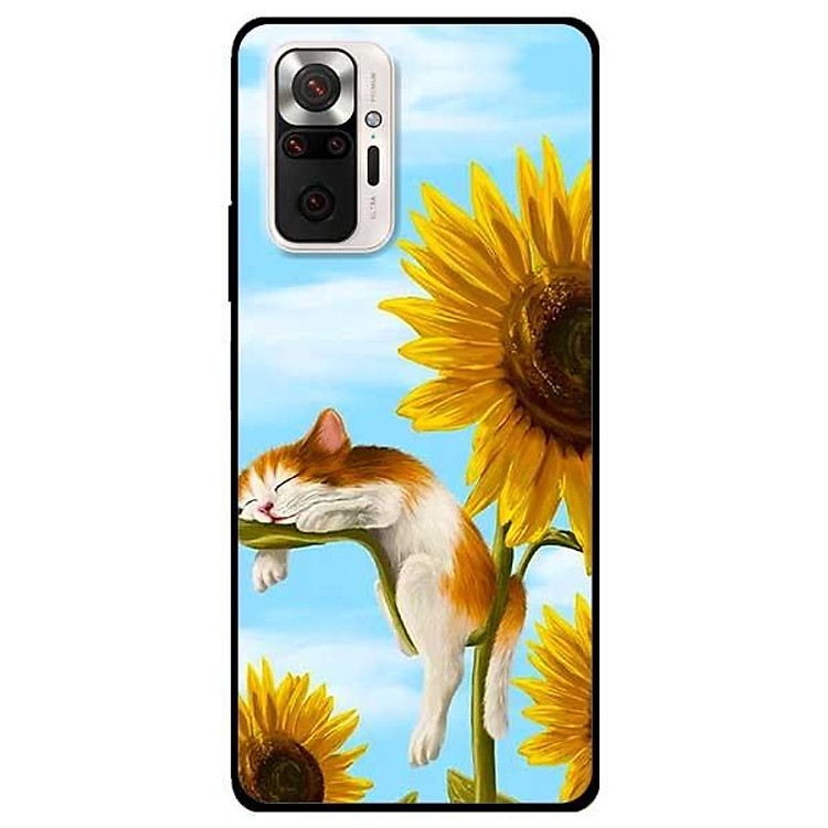 Ốp lưng dành cho Xiaomi Xiaomi Redmi Note 10 - Redmi Note 10 Pro - mẫu Mèo Ngủ Hoa