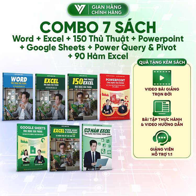 Word - Excel - Powerpoint - Google Sheet - 150 TT - Power Query - 90 Hàm Excel - Ảnh 3