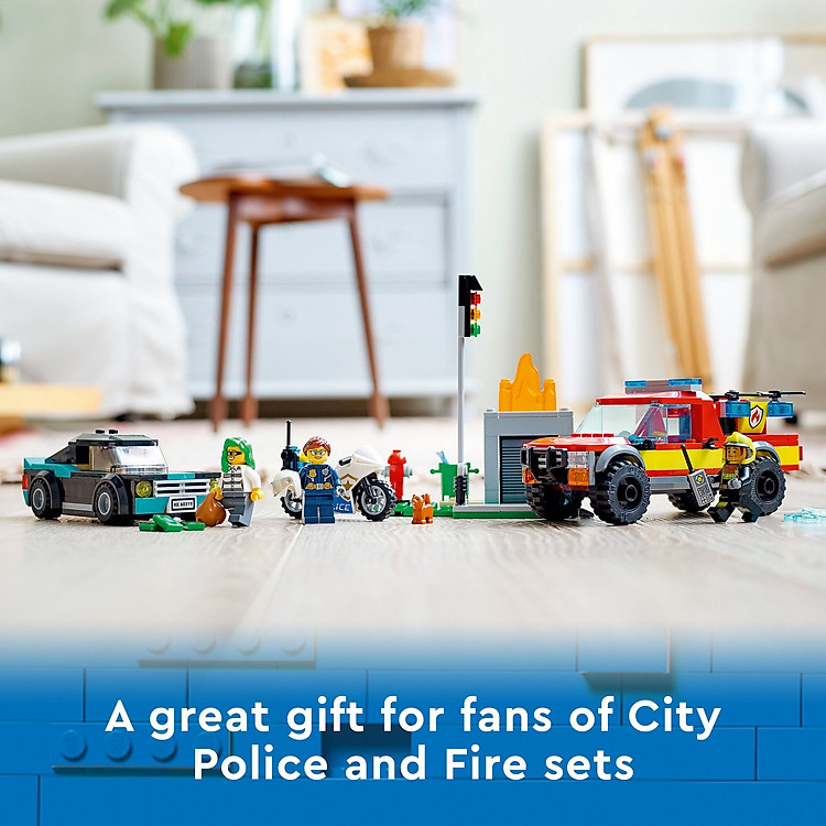 LEGO City 60319 Xe cứu hỏa & cảnh sát Chính hãng Giá rẻ - Hình ảnh 4