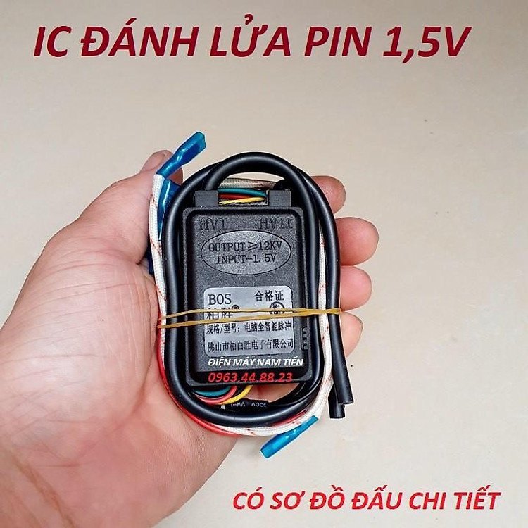 IC Điện Tử Đánh Lửa Bếp Gas âm dương 2 lò (loại tốt-có sơ đồ đấu điện)