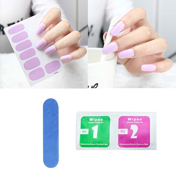 Sticker dán móng tay mẫu mới (Kèm dũa và khăn)