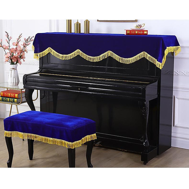Khăn phủ đàn piano cơ đàn piano điện tử 88 phím phong cách Châu Âu cổ điển sang trọng chống bụi chống xước - Hàng chính hãng