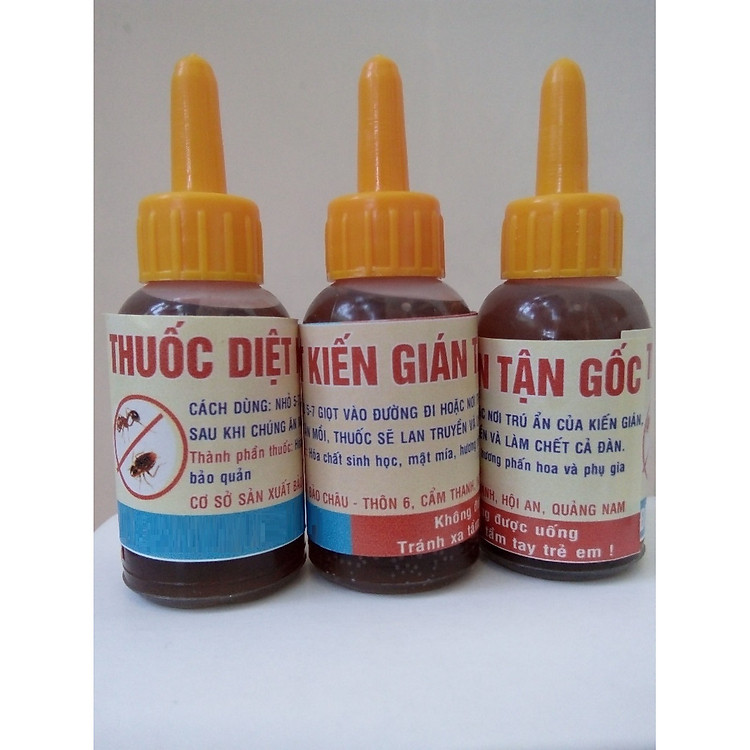 Combo 3 lọ Thuốc diệt kiến gián sinh học Hanpet- Dung dịch diệt kiến tận gốc