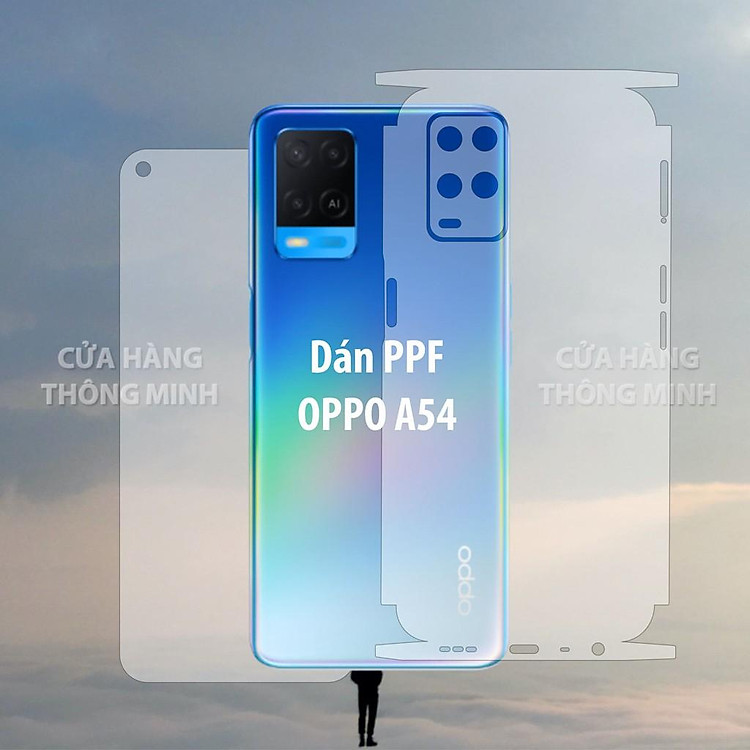 Tấm dá dành cho Oppo A54 dán PPF mặt trước, dán mặt sau, dán màn hình, dán mặt lưng Full viền chuẩn