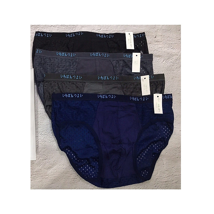 Combo 4 quần lót tam giác nam xuất Nhật loại có Lỗ thông hơi - thoáng khí Màu Ngẫu Nhiên Không hộp