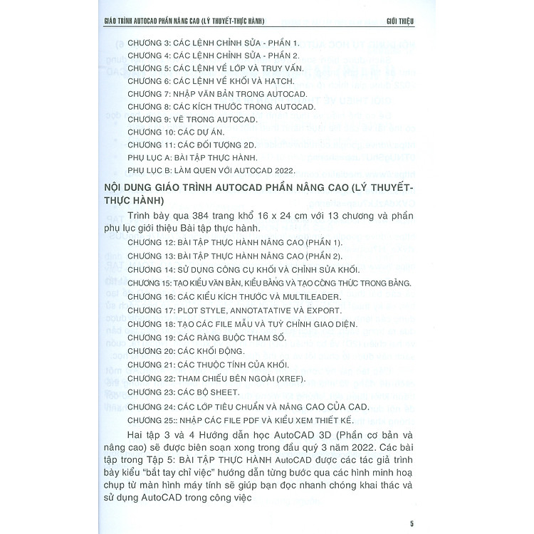 GIÁO TRÌNH AUTOCAD - PHẦN NÂNG CAO (Lý Thuyết - Thực hành) - Ảnh 5