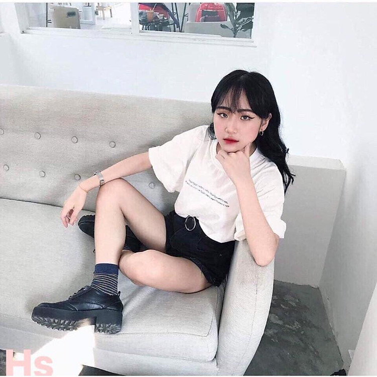 Áo phông nữ hai dòng chữ Batoo