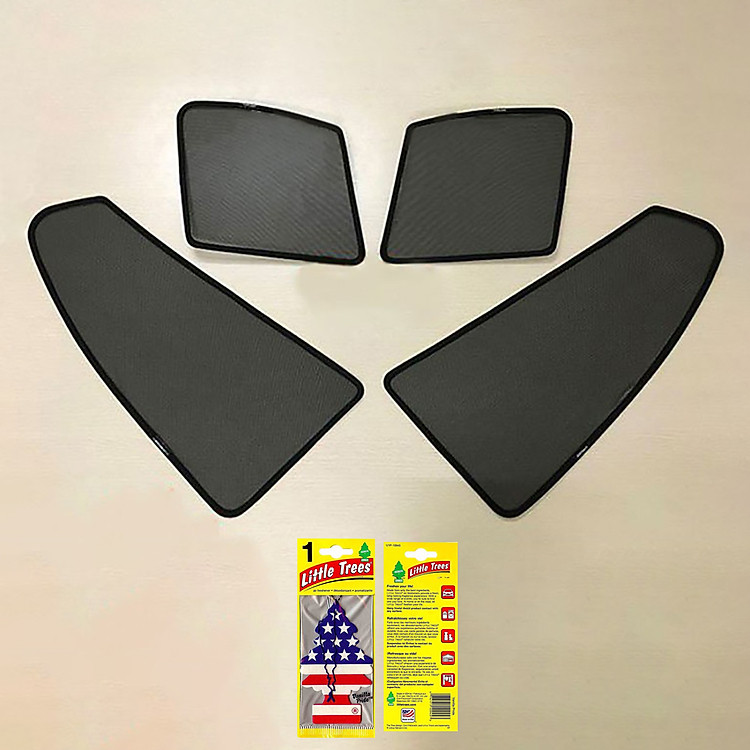 Bộ rèm che nắng ô tô nam châm theo xe BRIO - Hàng Chính Hãng - Quà tặng cây thông thơm treo xe