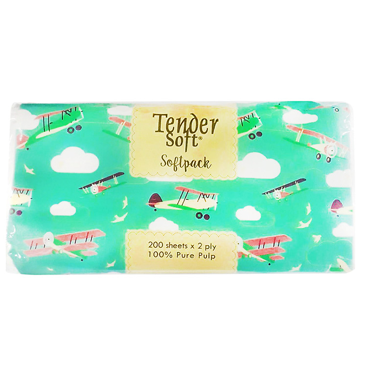 Khăn Giấy Rút Tender Soft 200 Tờ