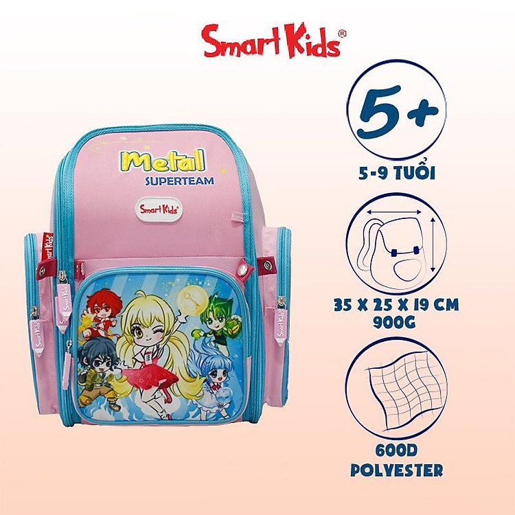 Ba lô CG Super Team-Metal B-009 (Hồng)