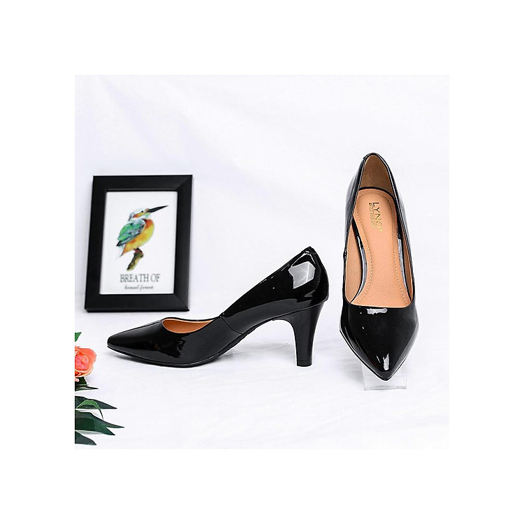 Giày cao gót nữ 5 phân gót nhọn da bóng sang trọng cao cấp công sở thời trang