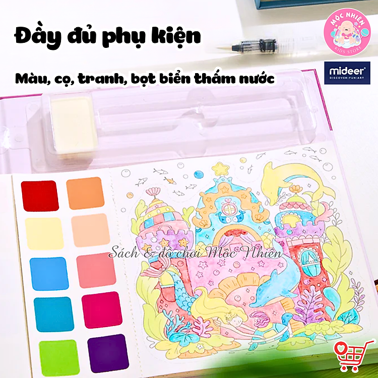 Bộ tranh tô màu nước 4in1 Mideer Chính hãng Tiết kiệm - Hình ảnh 5
