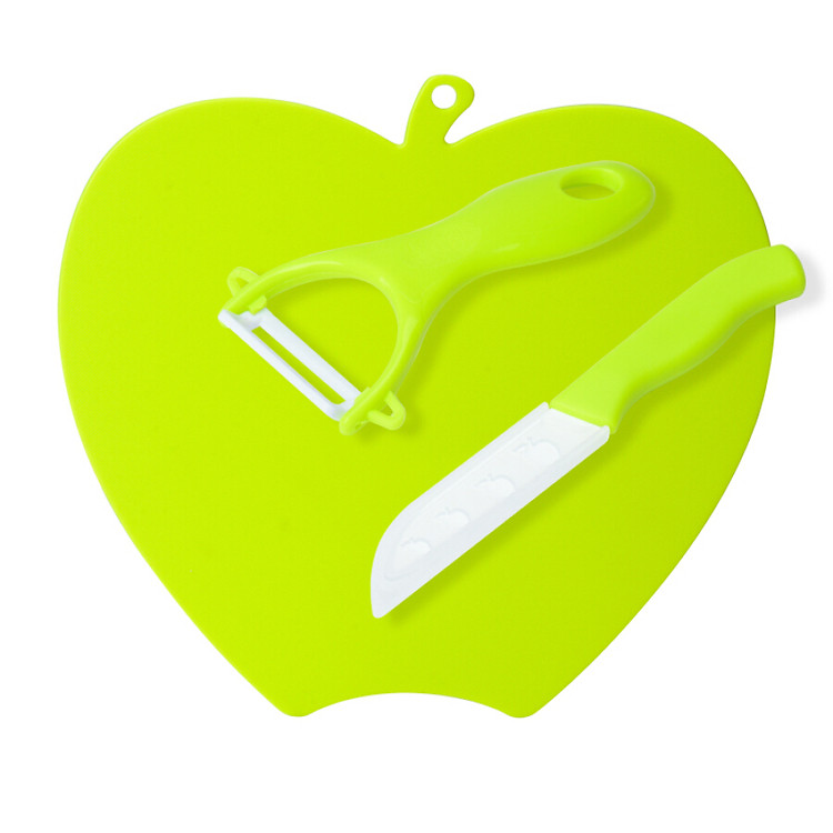 Bộ Thớt + Dao Cắt + Dao Bào Gốm Cắt Trái Cây Cho Bé Xinmiao