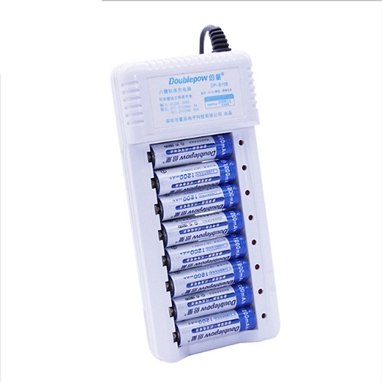 Bộ sạc 8 khay kèm 8 pin Double 1200mah