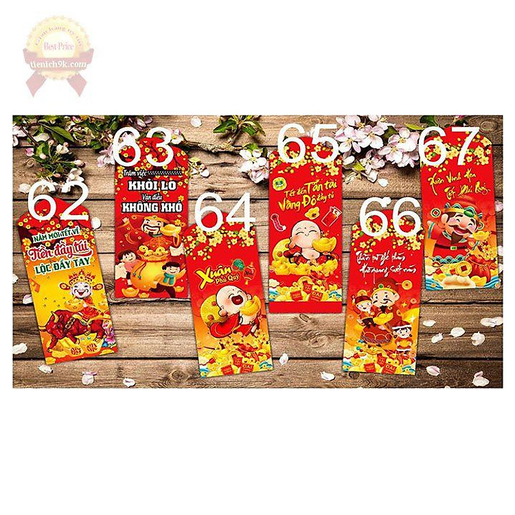 Combo 20 chiếc Lì xì Tết Nguyên Đán Tân Sửu