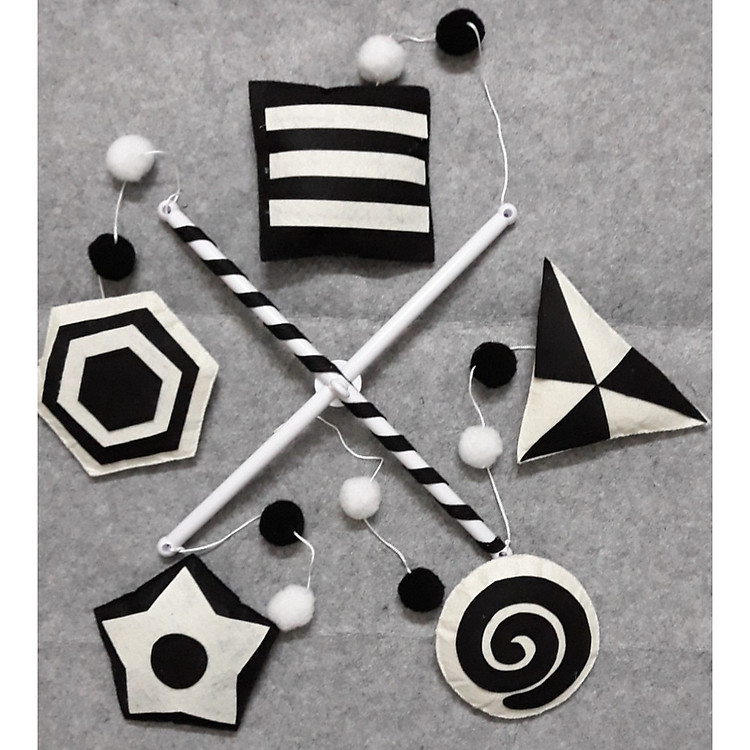 Combo mẫu treo nôi đen trắng hình khối mô phỏng