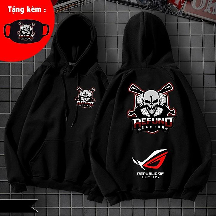 HOODIE REFUND GAMING tặng kèm bịt mặt PUBG cực ngầu