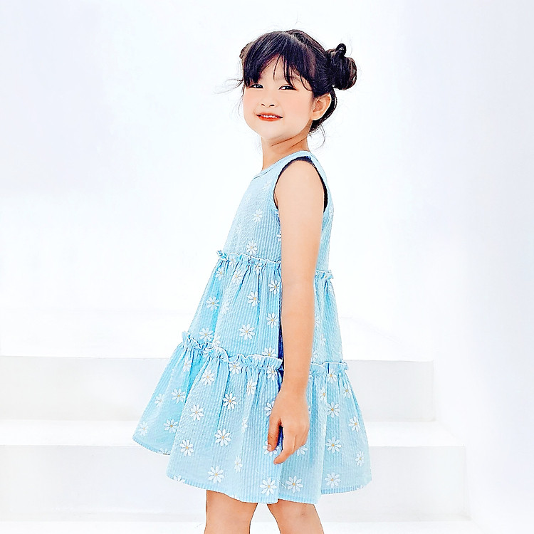 Đầm Bé Gái Hoa Cúc 3 - 12 tuổi MEEJENA Váy Bé Gái Kate Xốp - 1723