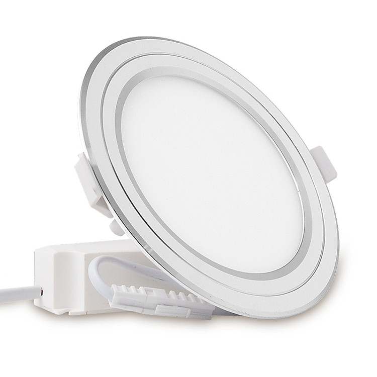 Đèn LED Panel Siêu Mỏng Đổi Màu Model: D PT05L DM 110 9W Viền Mạ Bạc