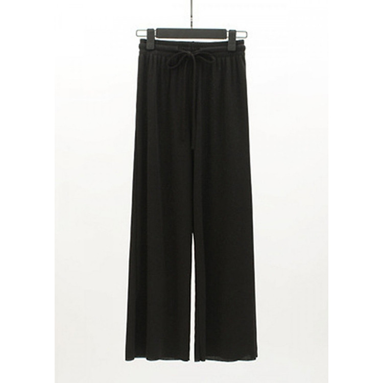 Quần dài gân tăm suông ống rộng