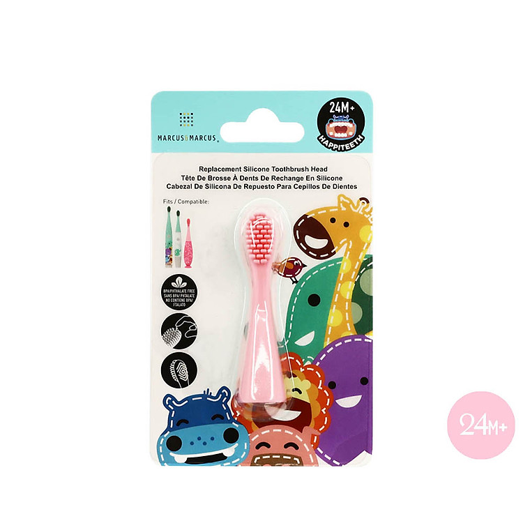 Đầu bàn chải silicon Marcus & Marcus - Hồng Chính hãng Giá rẻ - Hình ảnh 2