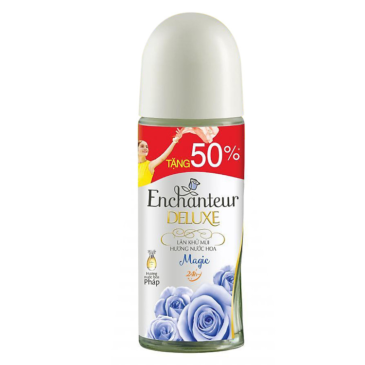 Lăn Khử Mùi Toàn Thân Enchanteur Magic (50ml) - Tặng 50% Dung Tích
