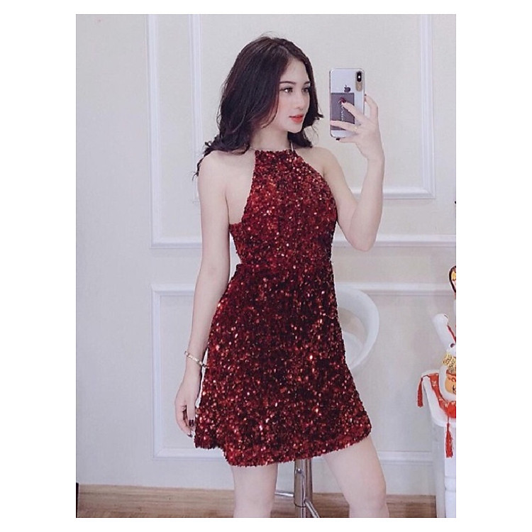 Đầm dự tiệc body lấp lánh kim sa cao cấp