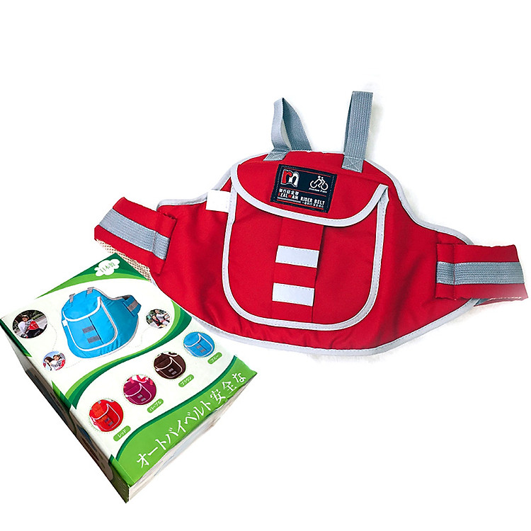 Đai Xe Máy An Toàn 2 Trong 1 Cho Bé (Đỏ)