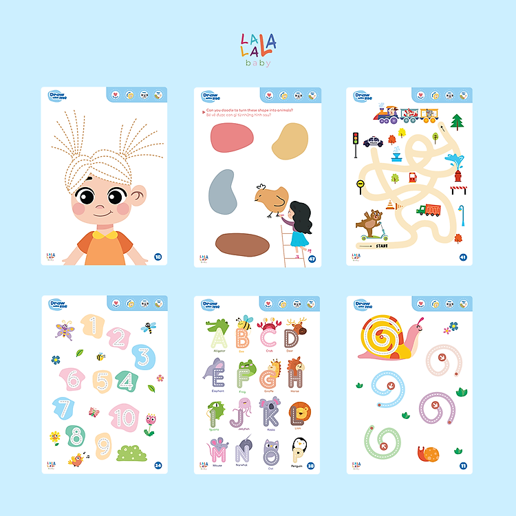 Học Liệu Giáo Dục Thông Minh Cho Bé - Lalala Baby Chính hãng Giá rẻ - Hình ảnh 4