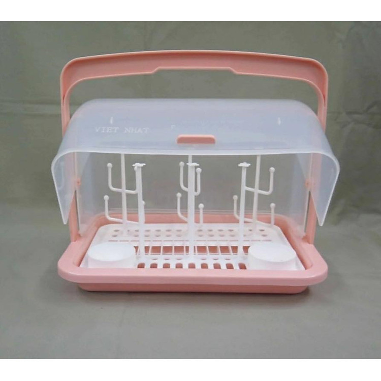 Khay, giá úp bình sữa có nắp đậy cho bé - 1361-1