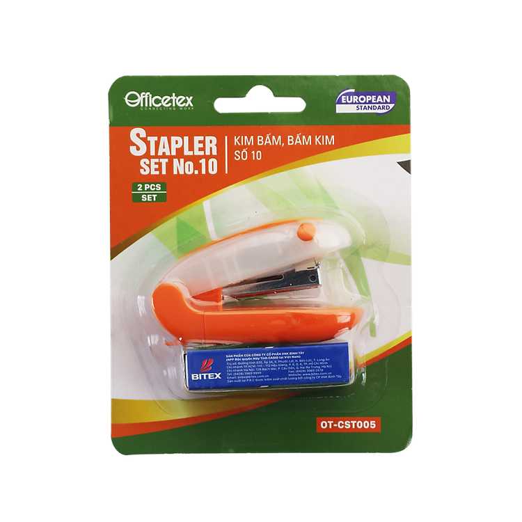 Bộ bấm kim Officetex OT-CST005 (1 bấm kim, 1 hộp kim bấm) - Ảnh 3