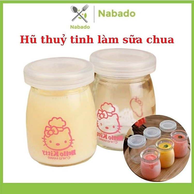 Hũ làm sữa chua Hũ sữa chua thuỷ tinh 100ml