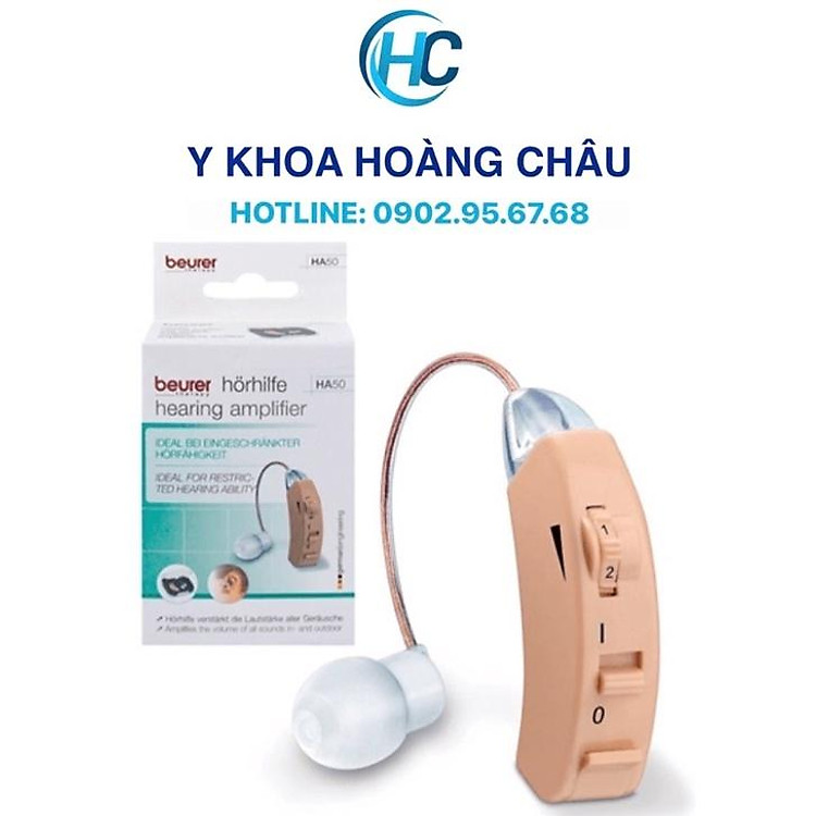 Máy trợ thính Beurer HA50, máy trợ thính không dây dành cho người già, lọc tiếng ồn